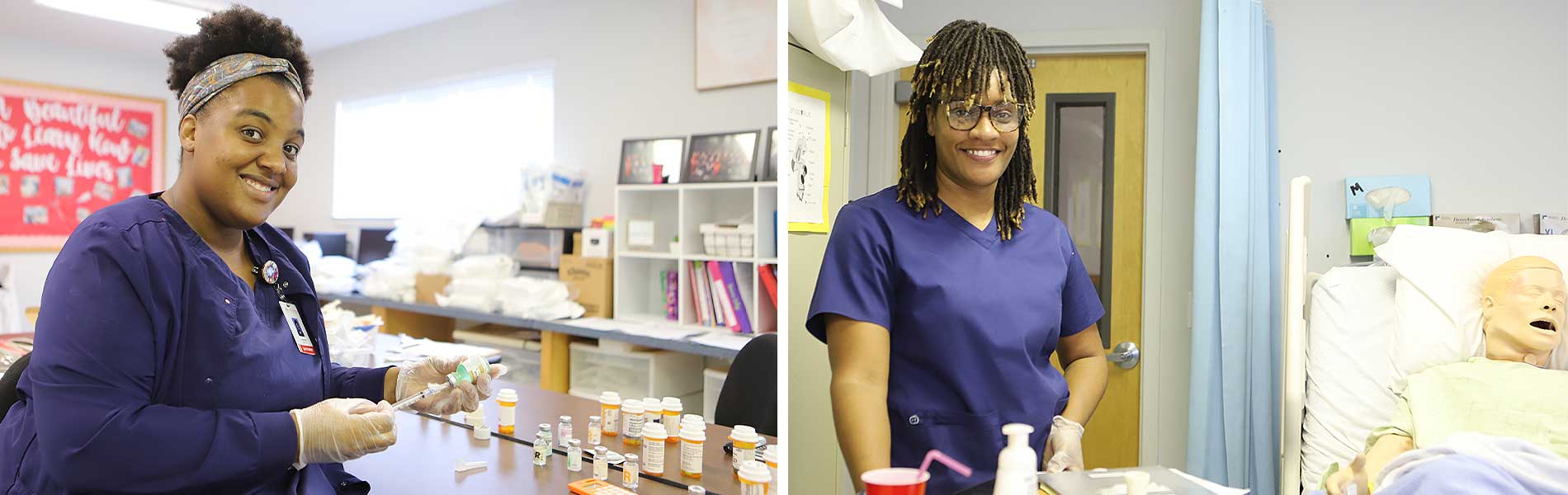 Career Pathways Students in classroom listening to teacher and taking notes