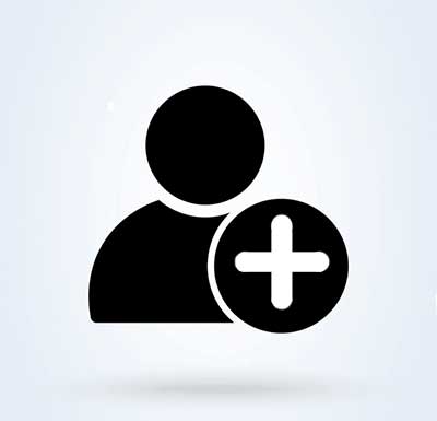 Icon: User with plus sign