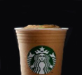 "咖啡 Frap" inside a clear Starbucks plastic cup.
