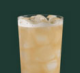 Iced "桃绿茶柠檬水" in a clear glass.