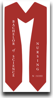 Bachelor of Science in Nursing Stole Red Bachelor of Science in Nursing Stole