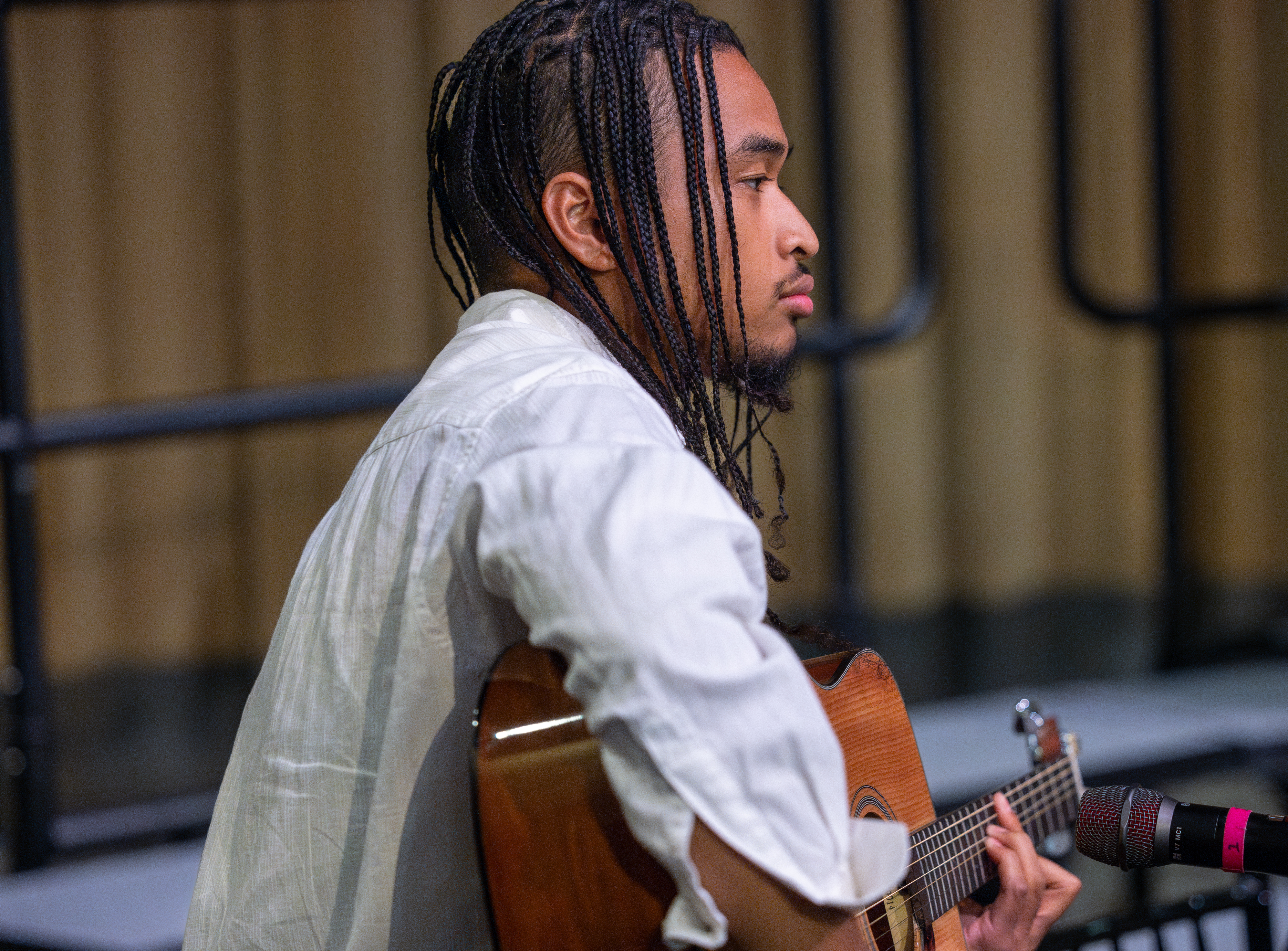 Guitar player performing