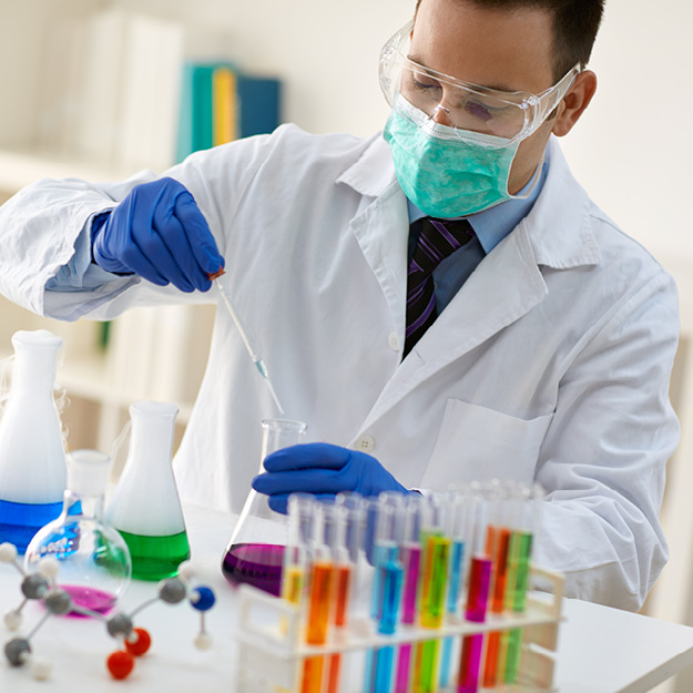 Chemistry Student in Chemistry Lab